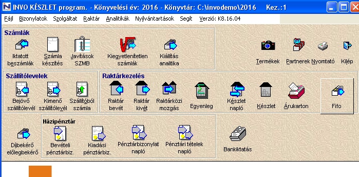 k�szlet men� sz�ml�z�s sz�ll�t� rakt�r men�pontok