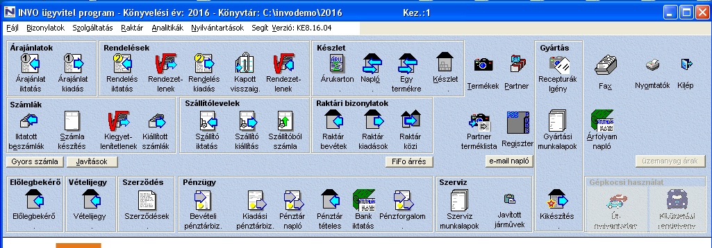 �gyvitel men� - sz�mla, sz�ll�t�, rakt�r, �raj�nlat ad�s, rendel�s kiad�s, fogad�s